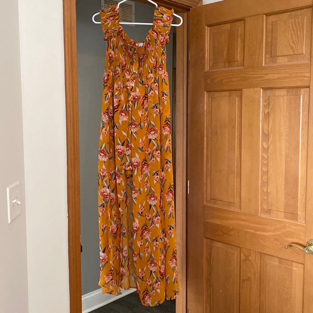 Maxi dress with shorts underneath